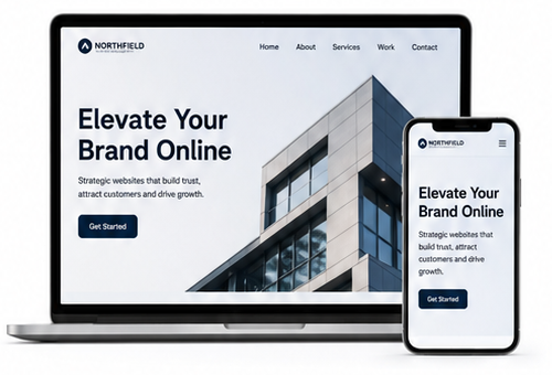 Laptop and mobile website mockup